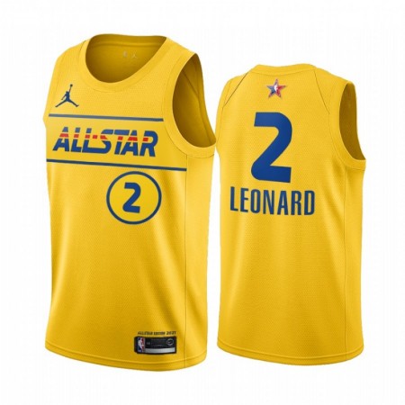 Maglia NBA Los Angeles Clippers Kawhi Leonard 2 2021 All-Star Jordan Brand Gold Swingman - Uomo